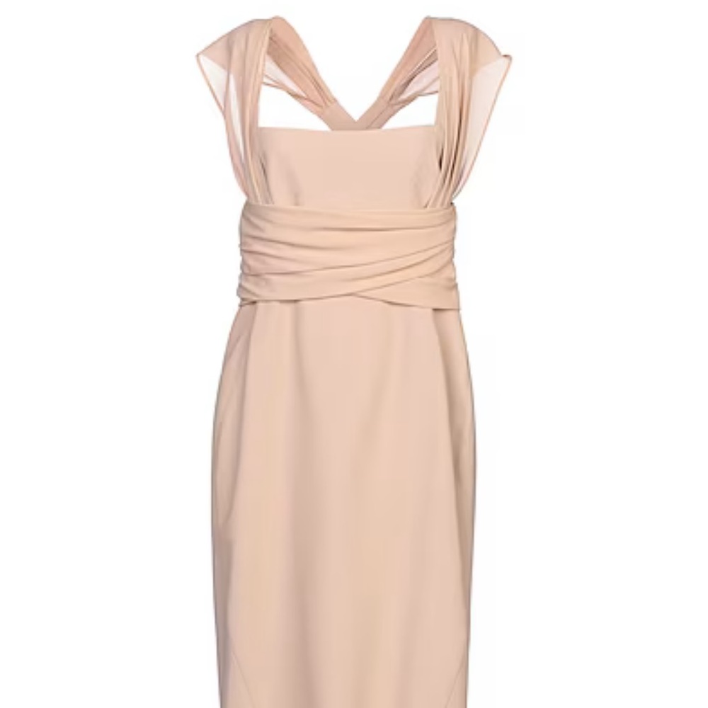 Pinko Crepe Midi Cocktail Dress